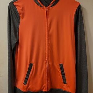 Energie Hot Pink and Gray Zip Up Jacket